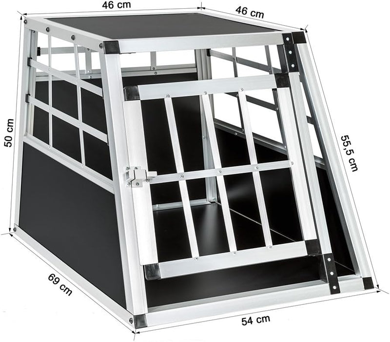 tectake® Alu Hundetransportbox -Diverse Grössen- (Single klein)