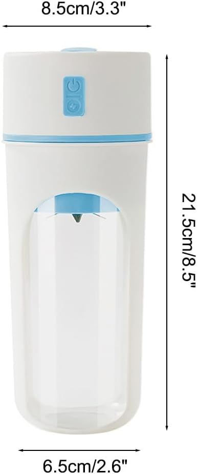 Tragbarer Mixer Becher, Personal Blender, 480ml USB-C Klein Mixer mit 6 Klingen Surround Blade für Z