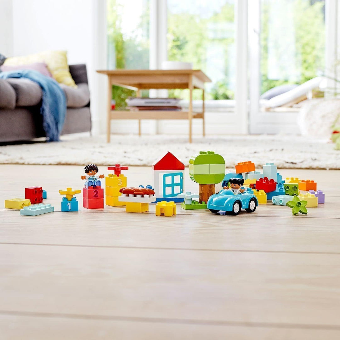 LEGO 10914 DUPLO Deluxe Steinebox, ab 1,5 Jahren & 10913 DUPLO Classic Steinebox, Kreativbox mit Auf