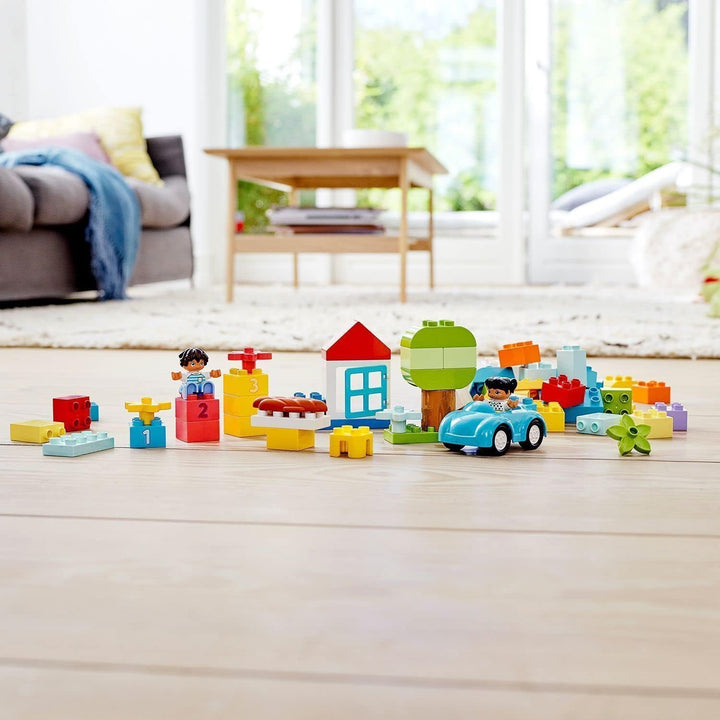 LEGO 10914 DUPLO Deluxe Steinebox, ab 1,5 Jahren & 10913 DUPLO Classic Steinebox, Kreativbox mit Auf