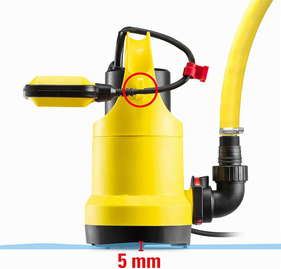 TROTEC Klarwasser-Tauchpumpe TWP 7506 E IPX8 Schutzart, 750 W, 13.000 l/h Förderleistung, Flachabsau