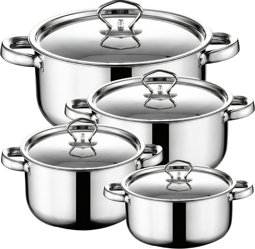 Retoo Topf und Pfannenset Induktion 15-teilig Kochtopf Set mit Deckel, 3 Schöpfkellen, Pfanne, Topfs