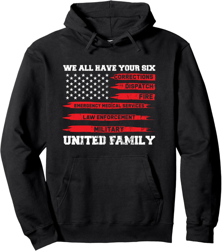 Wir alle haben Ihre sechs United Family US-Flagge Pullover Hoodie