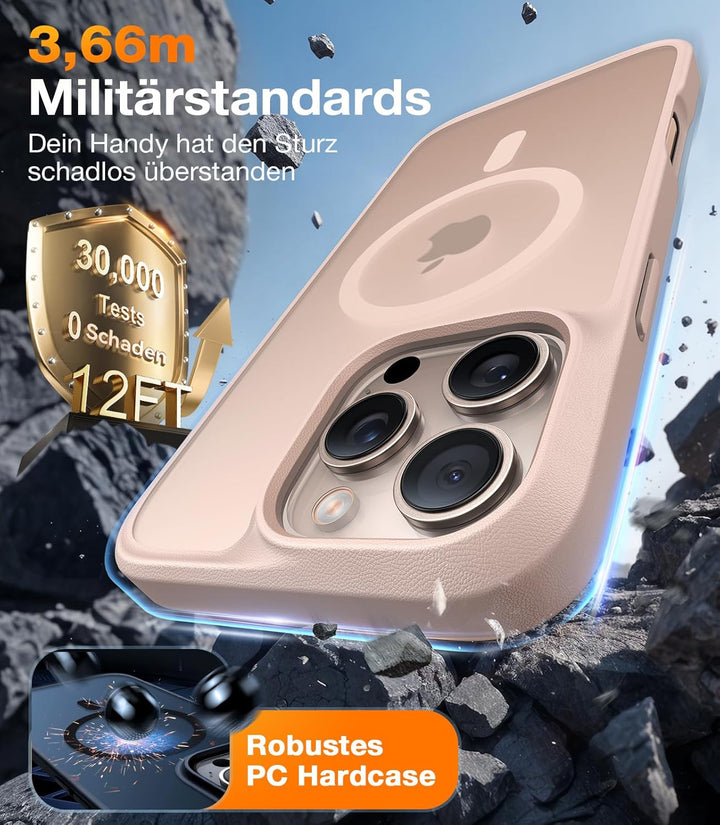 TORRAS Guardian-Mag für iPhone 16 Pro Max Hülle für MagSafe (TOP Militärschutz & Magnetkraft) Extrem