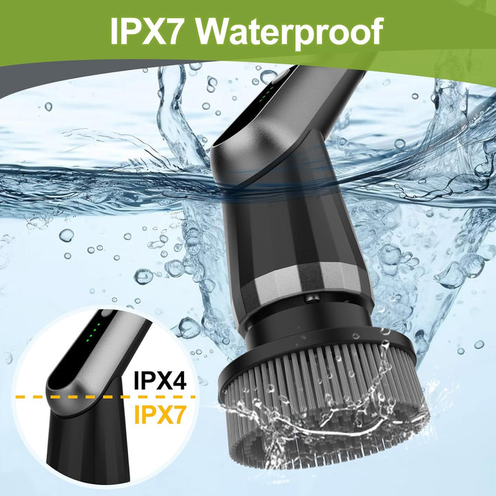 Elektrische Reinigungsbürste, Electric Cleaning Brush mit 7 Wechselbürsten, IPX7 wasserdichte Putzbü