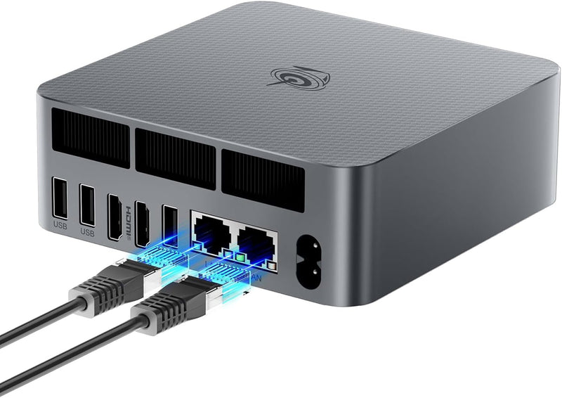 Beelink Mini PC EQi12, Intel Core 1220P (bis zu 4,4 GHz), 24GB LPDDR5 RAM 500GB M.2 PCIe4.0 SSD, 4K