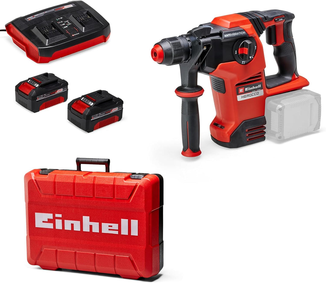 Einhell Akku-Bohrhammer HEROCCO 36/28 Power X-Change (Li-Ion, 2x 18 V, Twin-Pack, 3.2 Joule, 29 Nm,