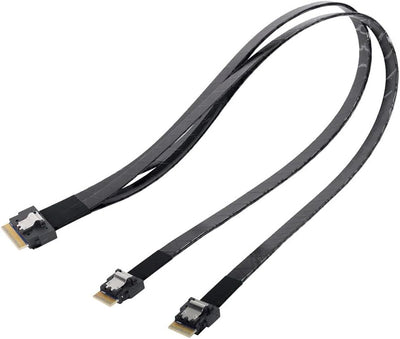 xiwai PCI-E Ultraport Slimline SAS Slim 4.0 SFF-8654 8i 74pin auf Dual SFF-8654 4i 38Pin Kabel 40cm