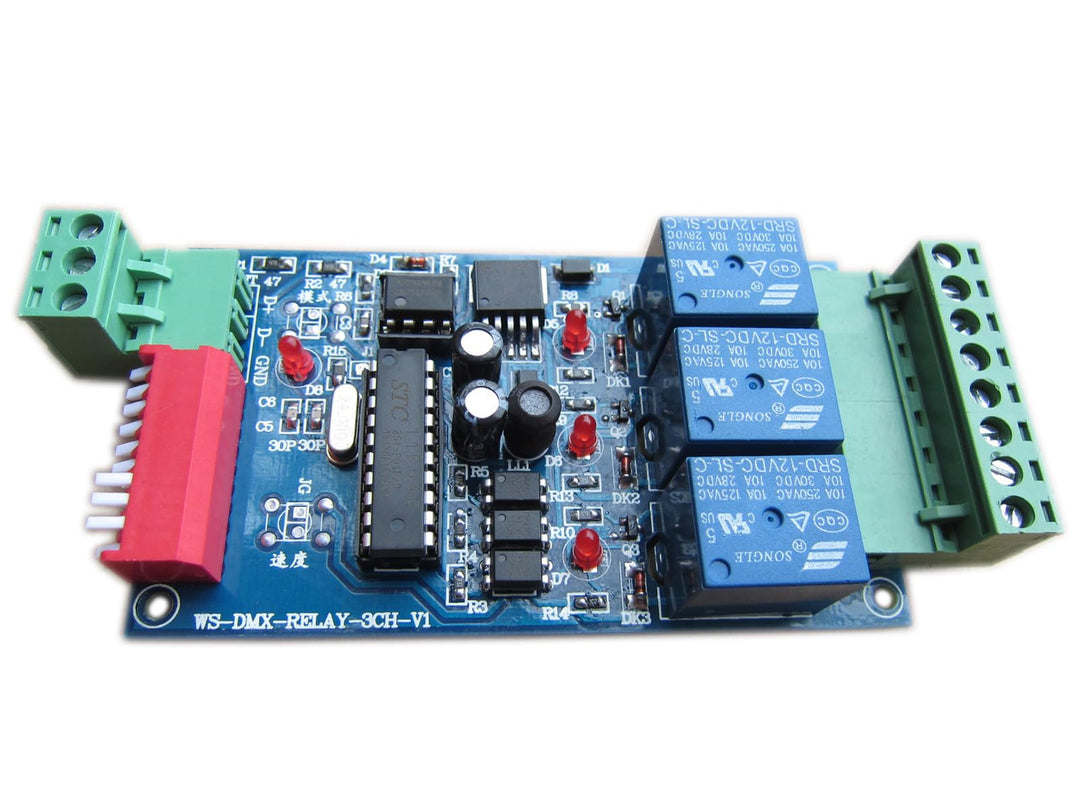 3 Channel 5A DMX512 Controlled Relay Switch Kit DIY Converter DMX Dimmer Relay 3ch-relay, 3ch-relay