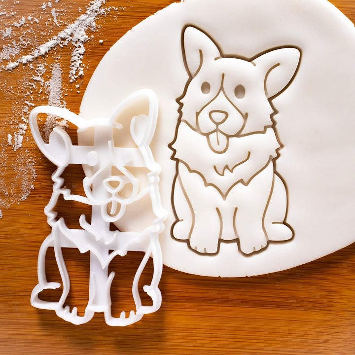 3er Set Corgi Ausstechformen (Corgi Hinterteil, Glücklicher Corgi und Müder Corgi), 3 Teile, Bakerlo