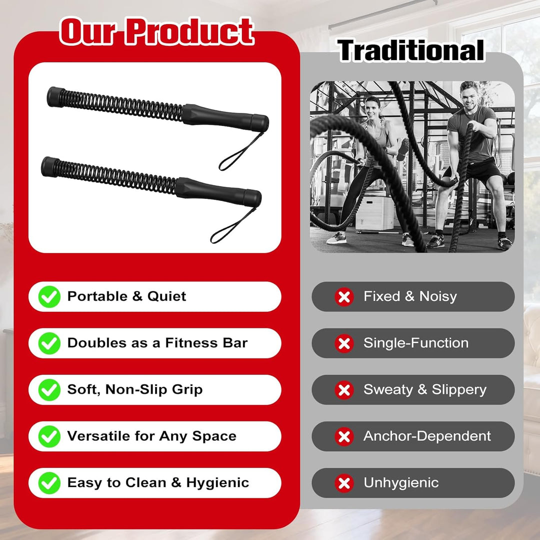 RELIFE REBUILD YOUR LIFE Trainingsseile 2-in-1 Battle Rope ohne Seil fur Heimfitnessstudio leises Se