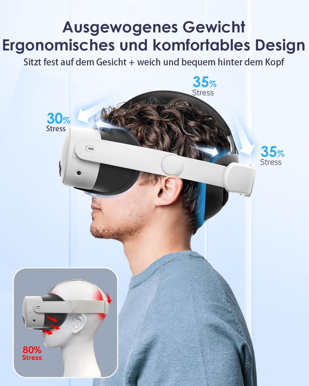 Maecker vr Elite Strap Kompatibel für Quest 3 Strap für Quest 3 Zubehör Bequemer Stabiler Strap Ersa