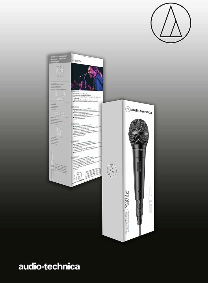 Audio-Technica ATR1300x Unidirektionales Dynamisches Schwarz, ATR1300x