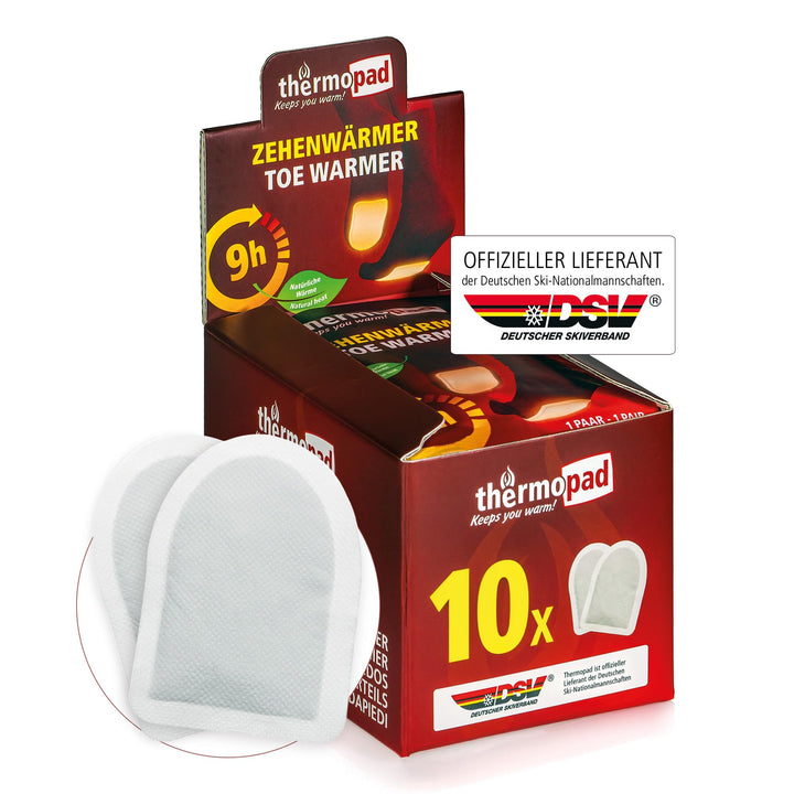 THERMOPAD Zehenwärmer – DAS ORIGINAL: Wärmepads für 9 Stunden Wärme I Sofort einsatzbereite Fusswärm
