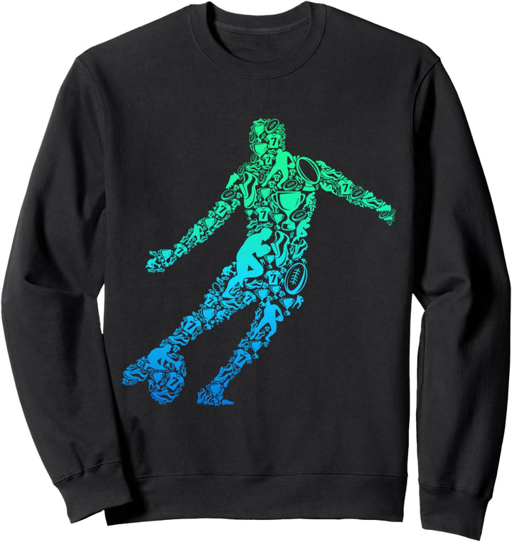 Rugby Spieler Herren Kinder Jungen Sweatshirt