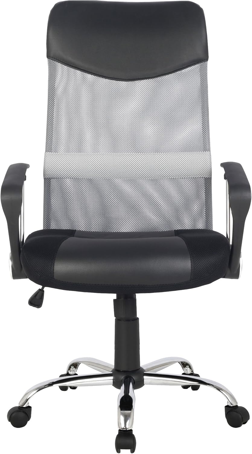 SixBros. Chefsessel Bürostuhl Grau/Schwarz - H-935-6/2061, Grau/Schwarz