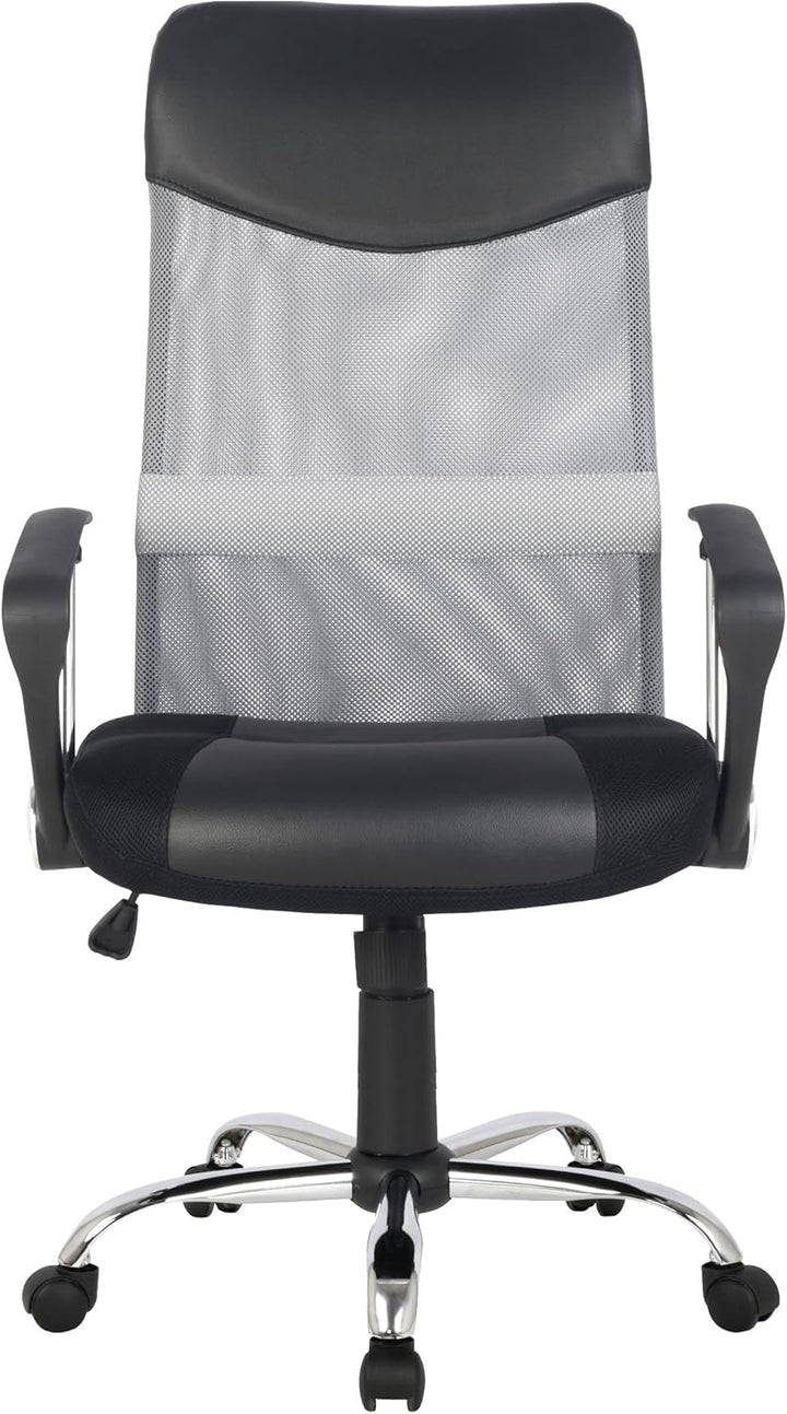 SixBros. Chefsessel Bürostuhl Grau/Schwarz - H-935-6/2061, Grau/Schwarz