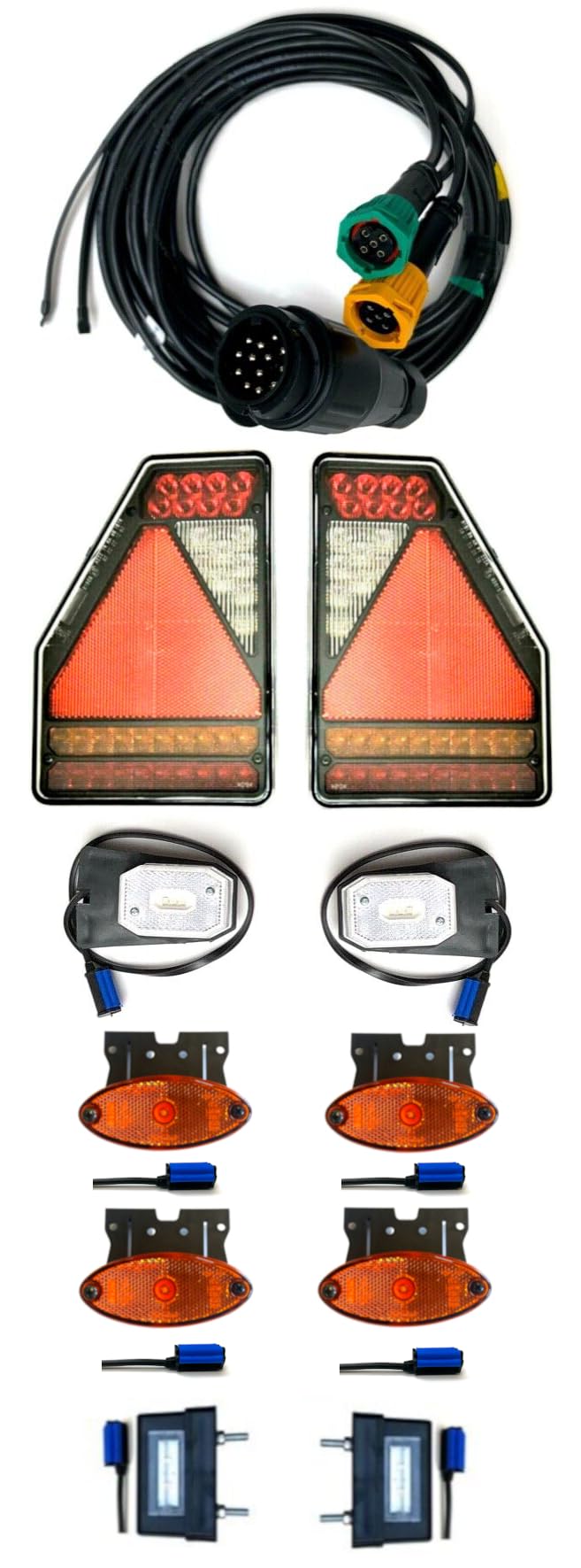 Anhängerbeleuchtung LED Rückleuchte SET Kabel 7 m Kennzeichenbeleuchtung 12V Control Box