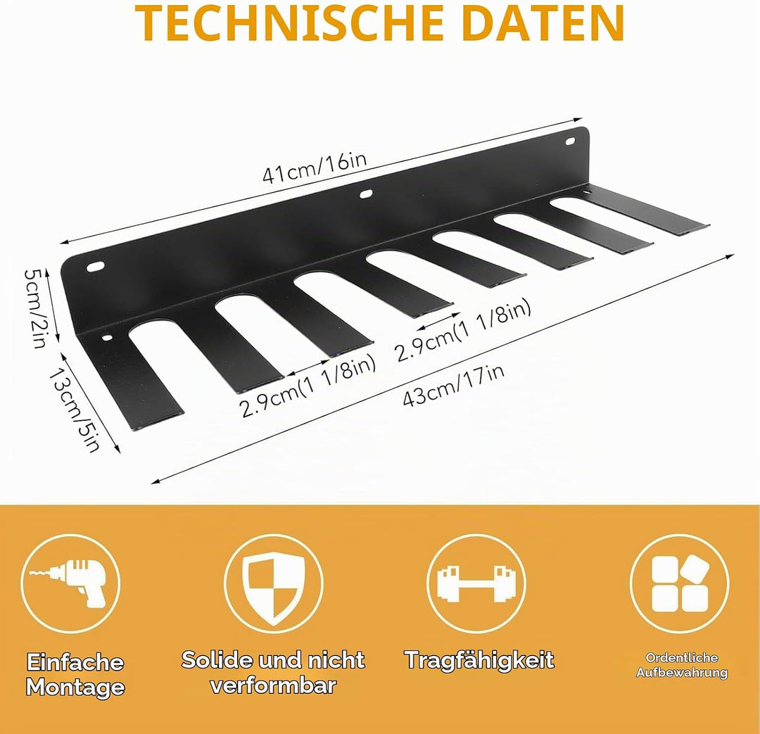 8 Platz Wandhalterung, Gym Rack Organizer, Home Gym Zubehör Aufhänger, Mehrzweck Workout Ausrüstung