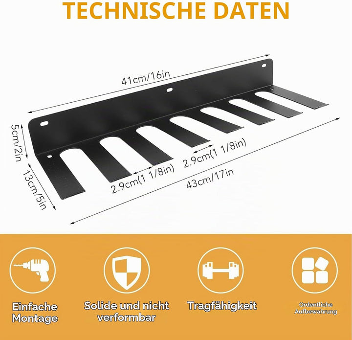 8 Platz Wandhalterung, Gym Rack Organizer, Home Gym Zubehör Aufhänger, Mehrzweck Workout Ausrüstung