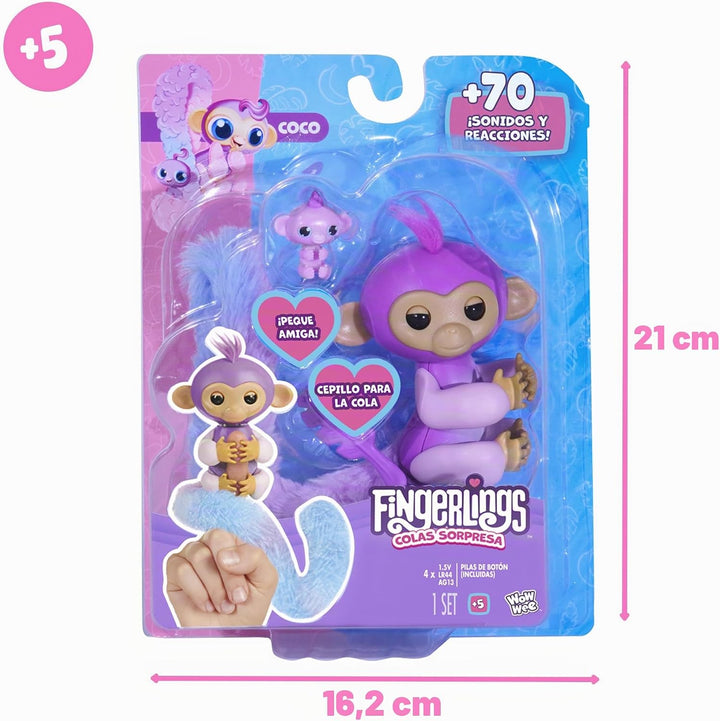 Bizak Fingerlings Schwänze AFFE, kämmt seinen sehr Langen Schwanz, versteckt eine Überraschung, inte