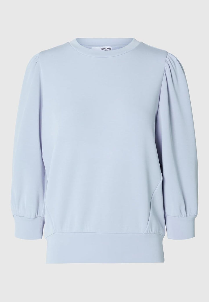 SELECTED FEMME Female Sweatshirt Puffärmel XS Cashmere Blue, XS Cashmere Blue