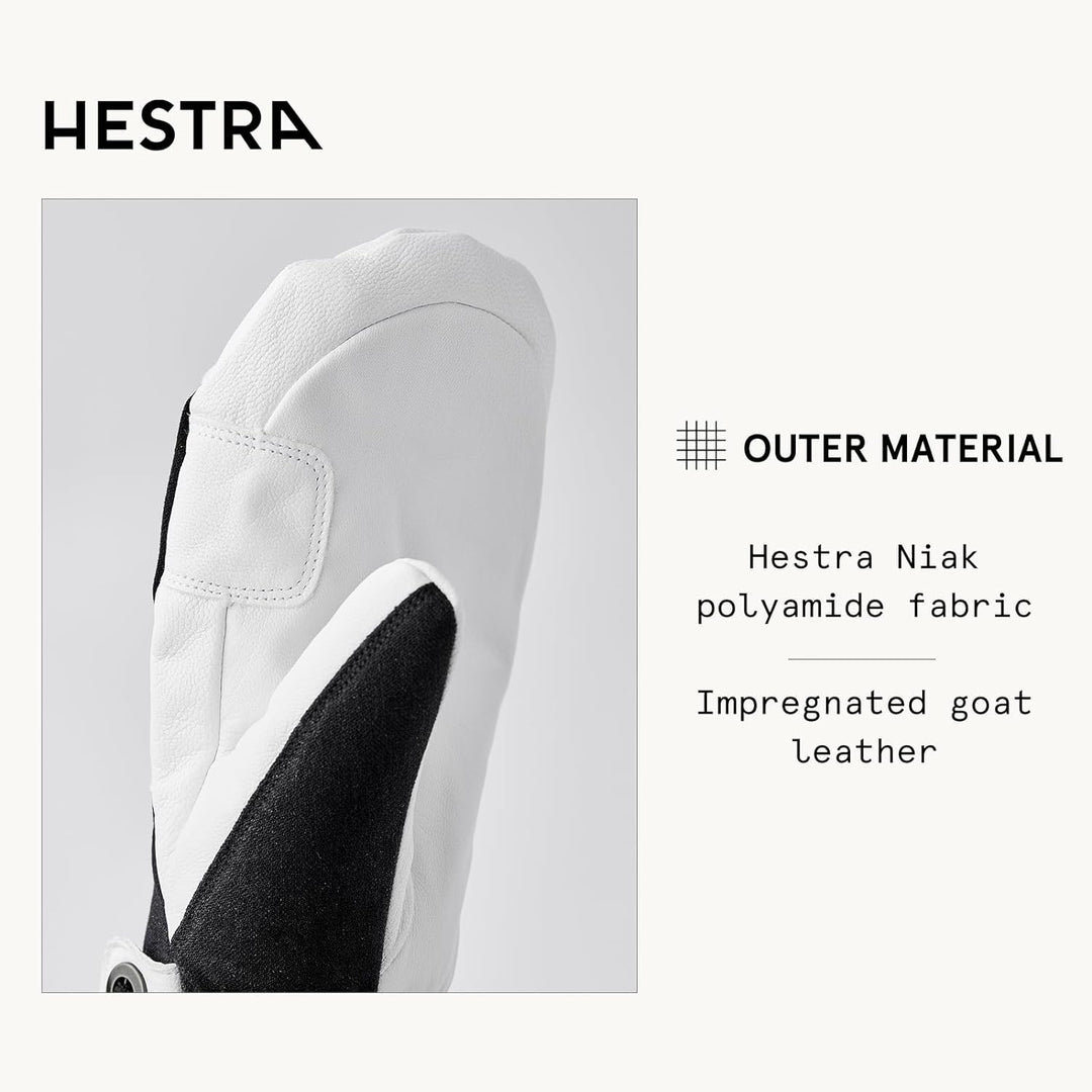 Hestra Voss CZone Mitt I Leather Waterproof Alpine Skihandschuhe Schwarz 6, Schwarz 6