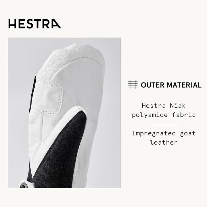 Hestra Voss CZone Mitt I Leather Waterproof Alpine Skihandschuhe Schwarz 6, Schwarz 6