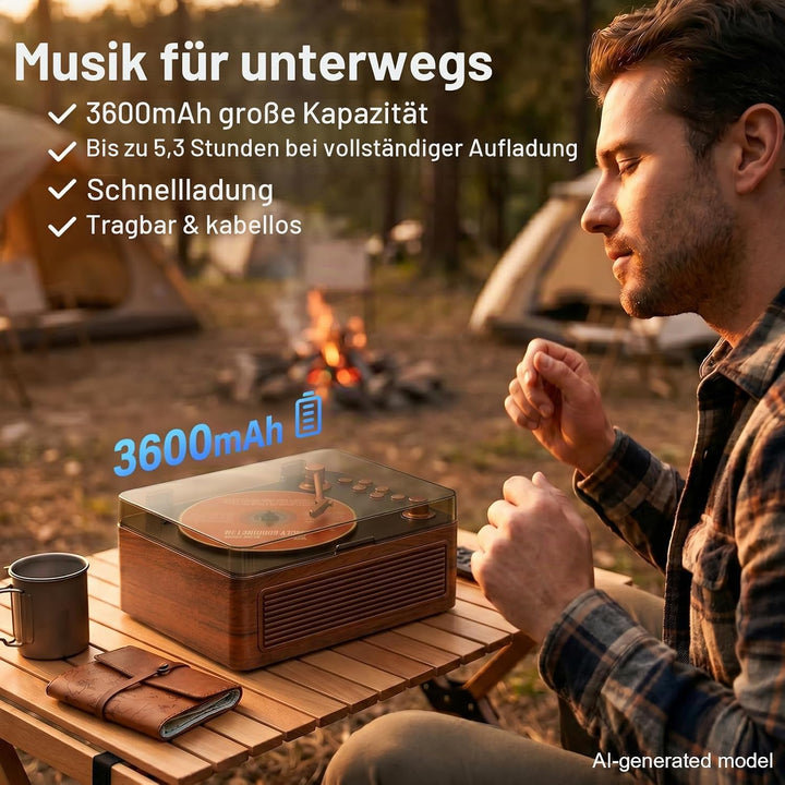 Gueray Tragbarer CD Player Bluetooth CD-Player mit Lautsprecher &amp; Radio &amp; Fernbedienung Unterstützt