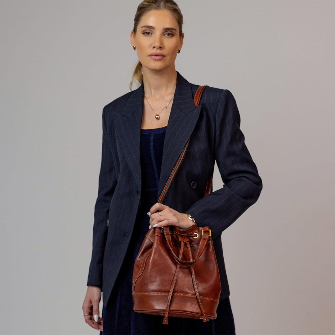 Time Resistance Handtasche aus Leder - Umhängetasche Damen - Tragetasche - Made in Italy - Shopper T