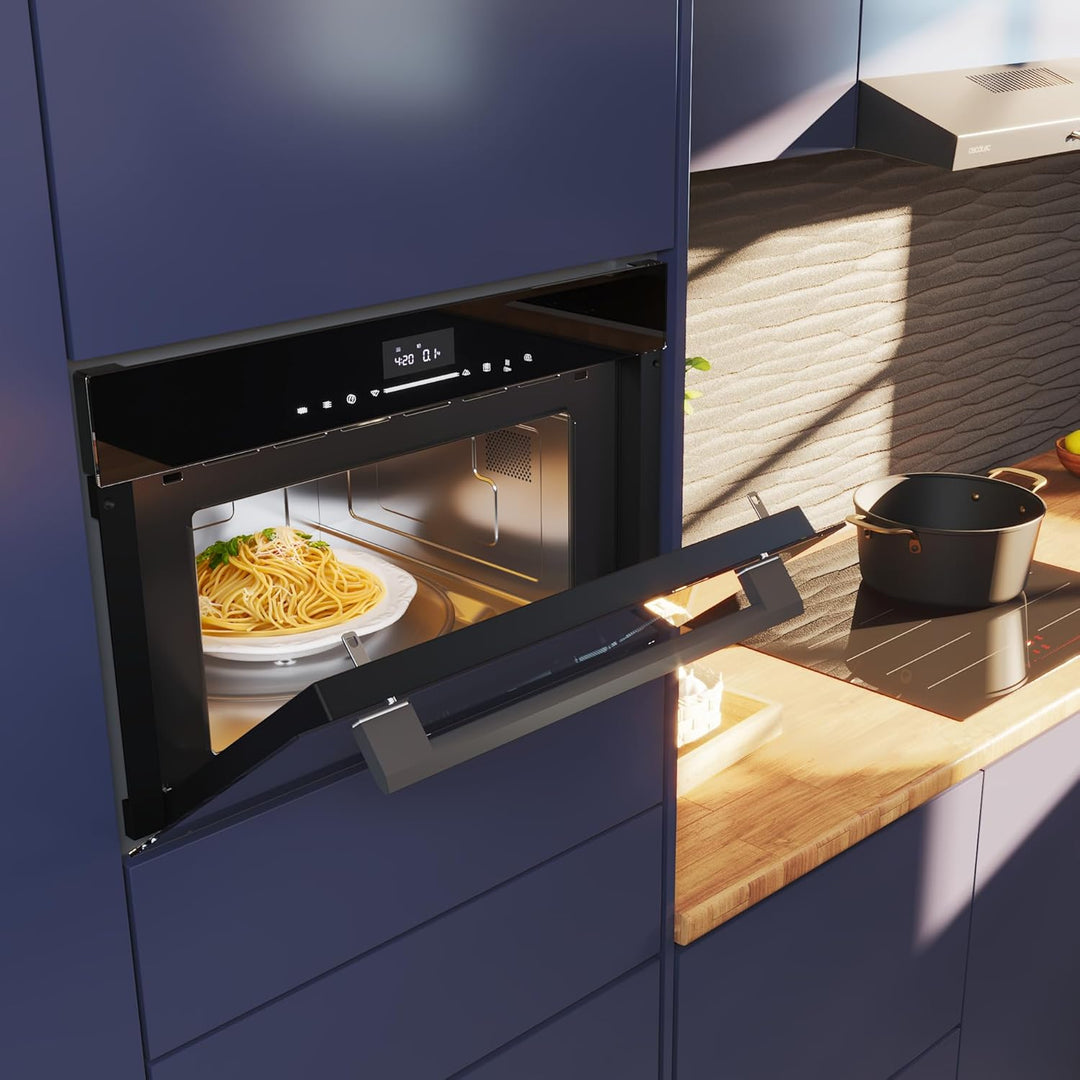 Cecotec Einbau-Mikrowellenofen 60x50cm Bolero Hexa MWO703800 Line. 2300W (max.), 34L, Mikrowellenfun