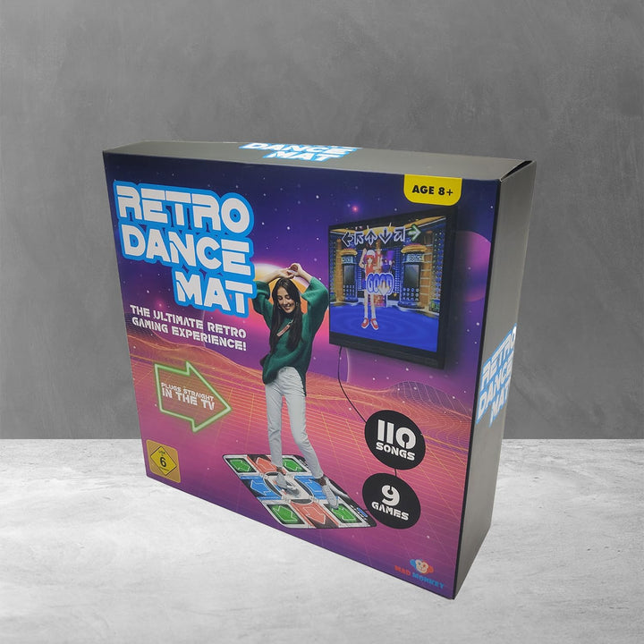Tanzmatte für Tv, Retro Tanzmatte für Fernseher, Über 100 Lieder, 1 Spieler, Retro Dance Matte