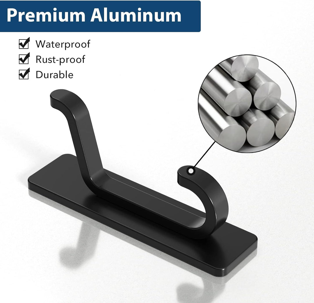 pickpiff 12 Stück Klebehaken Ultra Stark, Hält Bis Zu 6kg, Metall Türhaken Handtuchhaken Nichtrosten