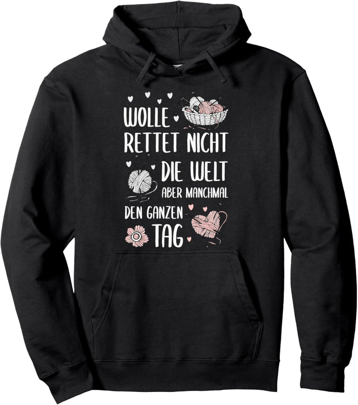 Wolle rettet den Tag, Stricken, Häkeln Pullover Hoodie