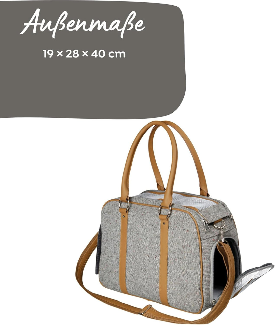 Trixie 36253 Tasche Helen, 19 × 28 × 40 cm, grau 40 x 28 x 18