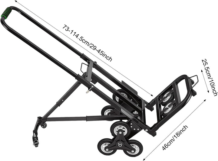 Schwerlast Sackkarre Klappbar 150kg Treppensteiger 3-Fach Sternräder Transporter Treppensackkarre mi