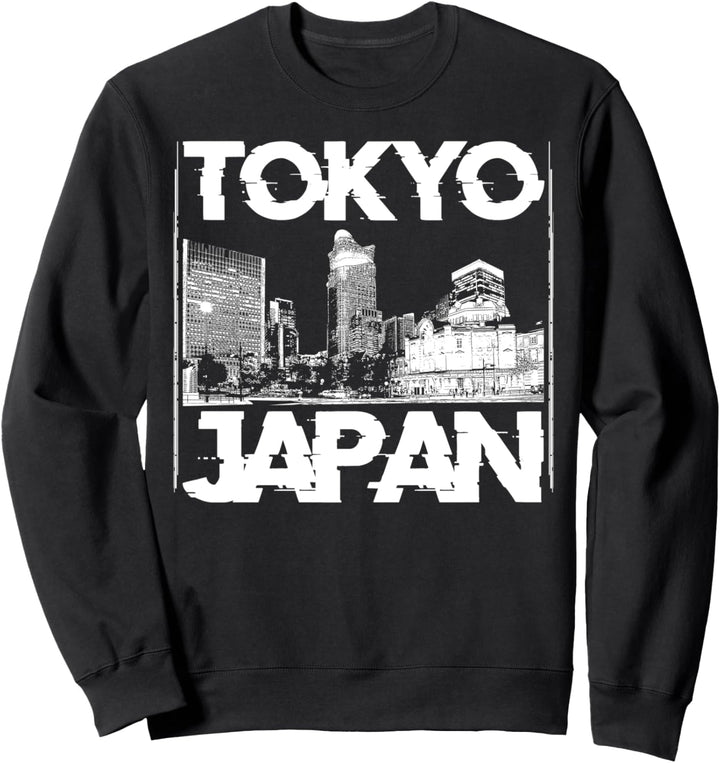 Tokio Japan Grossstadt Silhouette Umriss Nihon Nippon Kanji Sweatshirt