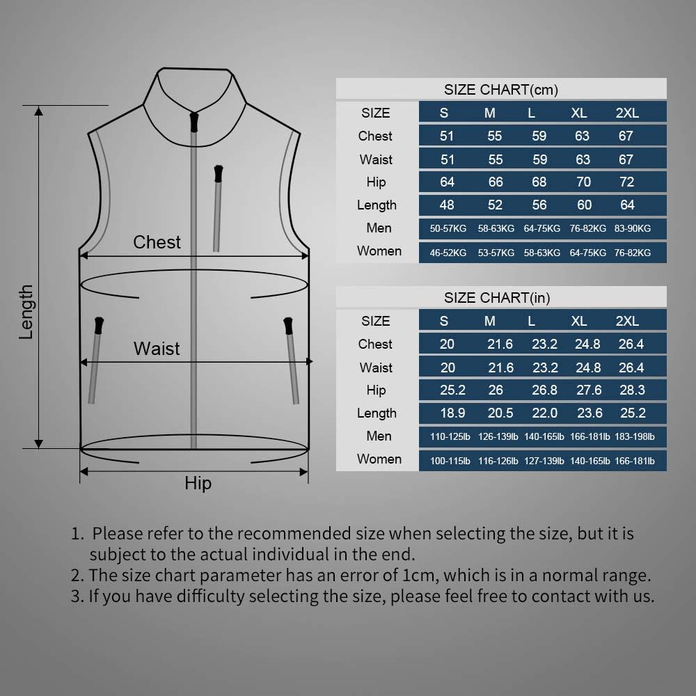 PROSmart Beheizbare Weste Leichtgewichts Fleece Beheizte Weste mit USB Akku, Unisex Grau M