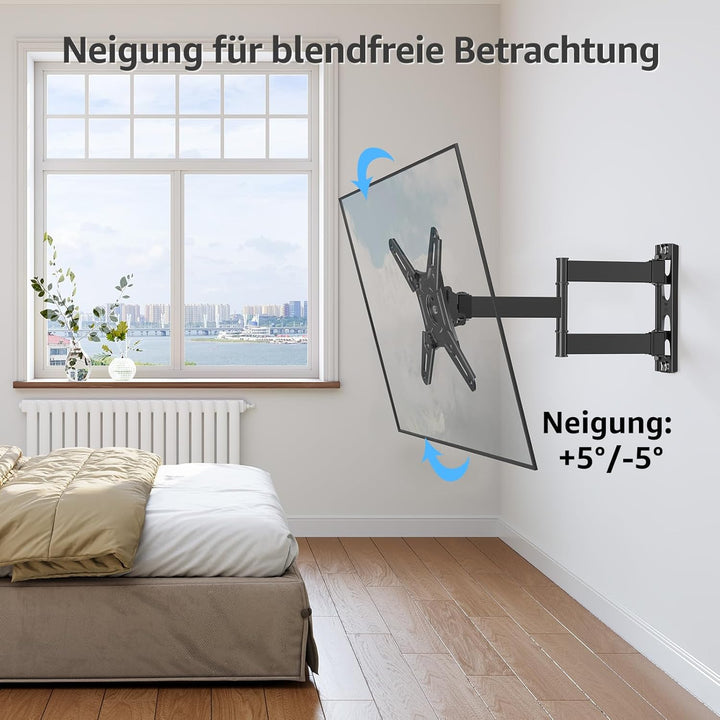 MOUNTUP TV Wandhalterung für 14-42 Zoll LED, LCD, OLED Fernseher oder Monitor, Schwenkbar und um 180