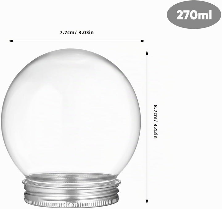 Gatuida 10Stücke Befüllbare Weihnachtskugeln Transparente Süssigkeitenflaschen Wiederverwendbare DIY