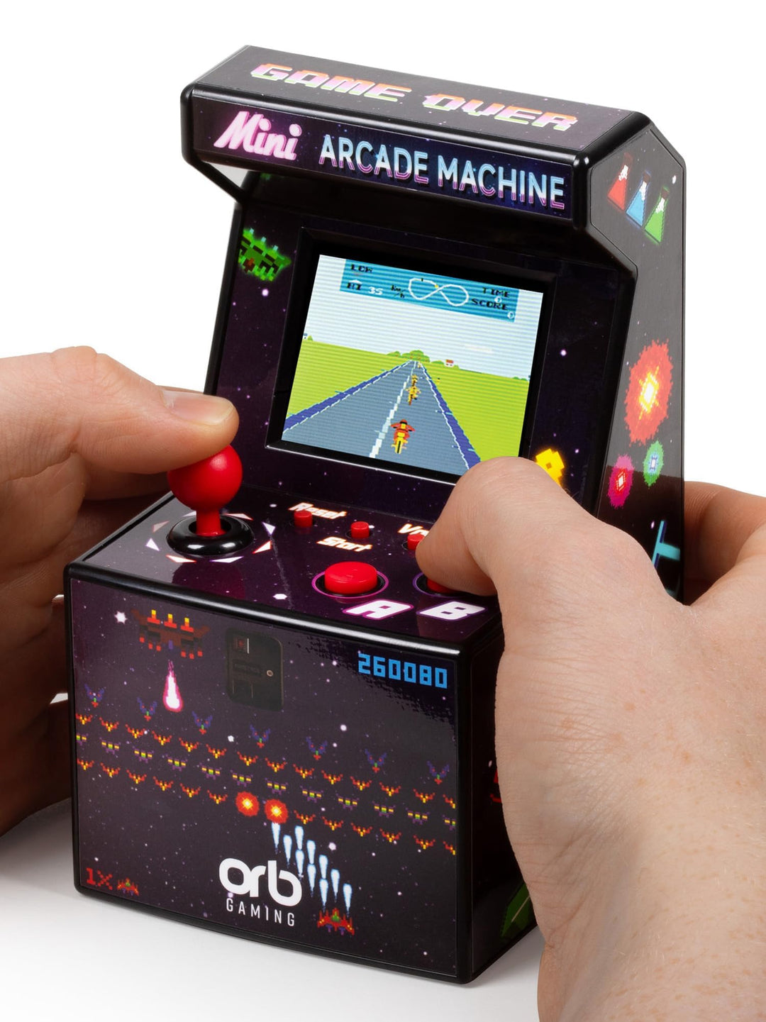 Mini-arcademachine, 240 ingebouwde Games, 8-bit Retro-arcadegames, 2,5-inch kleurenscherm, 8-Weg Joy