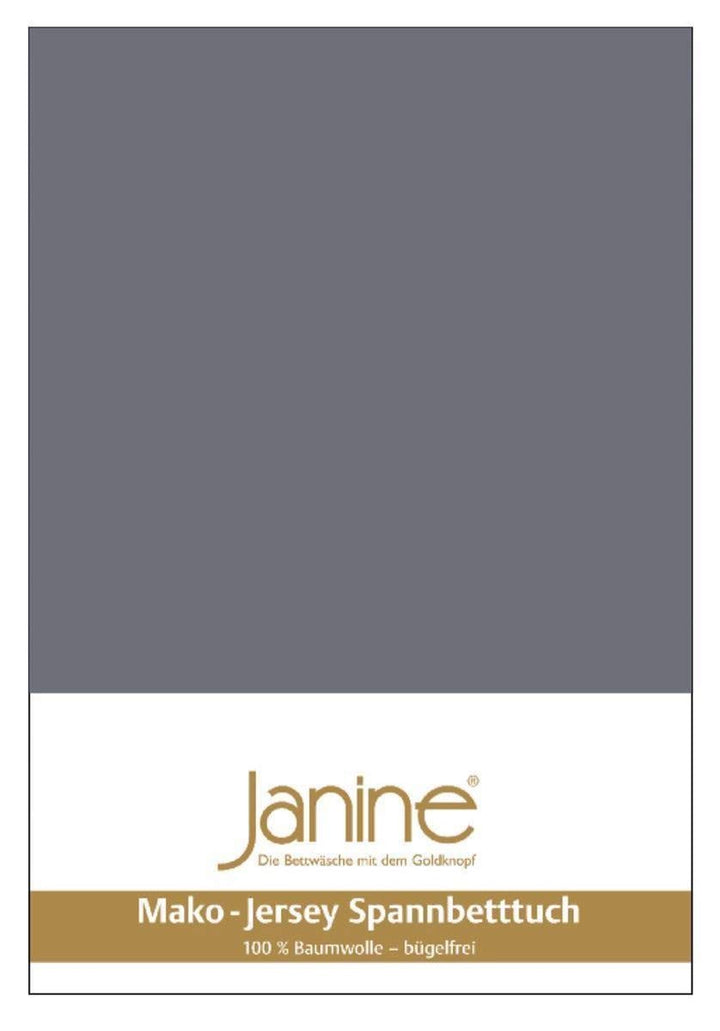 Janine Spannbetttuch 5007 Mako Jersey 180/200 bis 200/200 cm opalgrau Fb. 48 180/200 cm - 200/200 cm