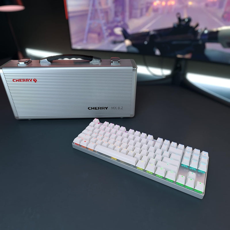 CHERRY MX 8.2 TKL Wireless, kabellose mechanische Gaming-Tastatur ohne Nummernblock, Französisches L