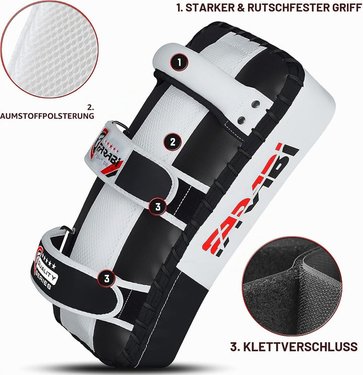 Farabi Sports schlagpolster für Coaching, Training, Kickboxen Curved Kick Pads, schlagpolster Kampfs