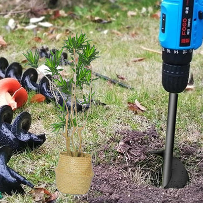 APACALI 4 Stück Gartenbohrer Erdbohrer für Bohrmaschine, Pflanzbohrer Akkuschrauber, Garten Schnecke