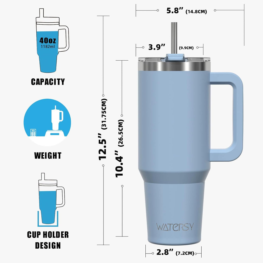 WATERSY 40oz Kaffeebecher to Go Thermobecher Doppelwandiger Edelstahl Vakuum Auslaufsicher Trinkbech