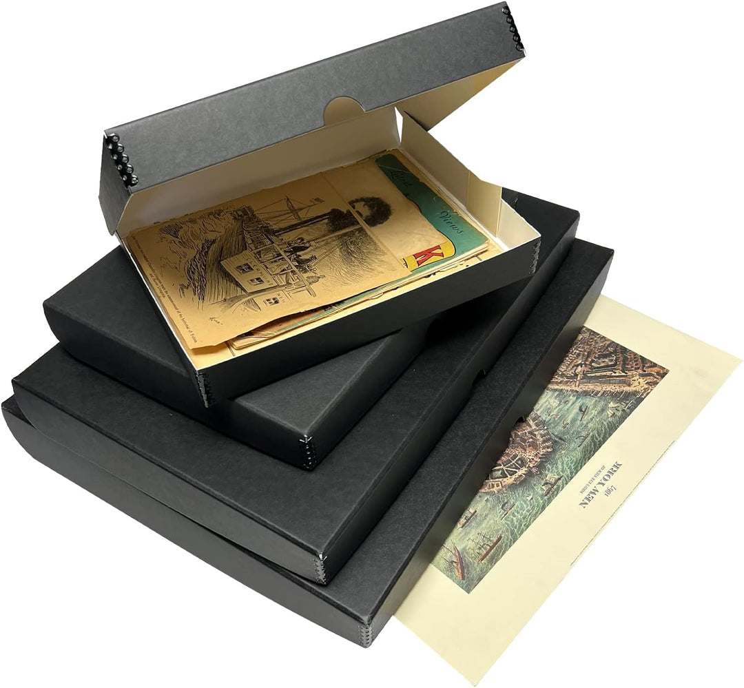 Lineco 27,9 x 35,6 cm Klapp Folio Aufbewahrungsbox, 4,4 cm, Metall Tiefer Rand Archivierung Faltscha