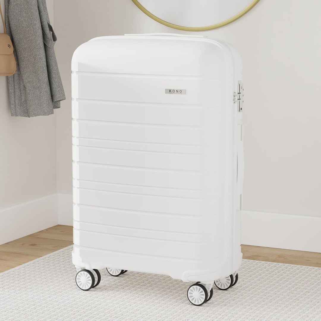 KONO Carry-ons Luggage Kleiner Koffer Handgepäck 55x40x20 Leicht Kabinentrolley Handgepäckkoffer Har