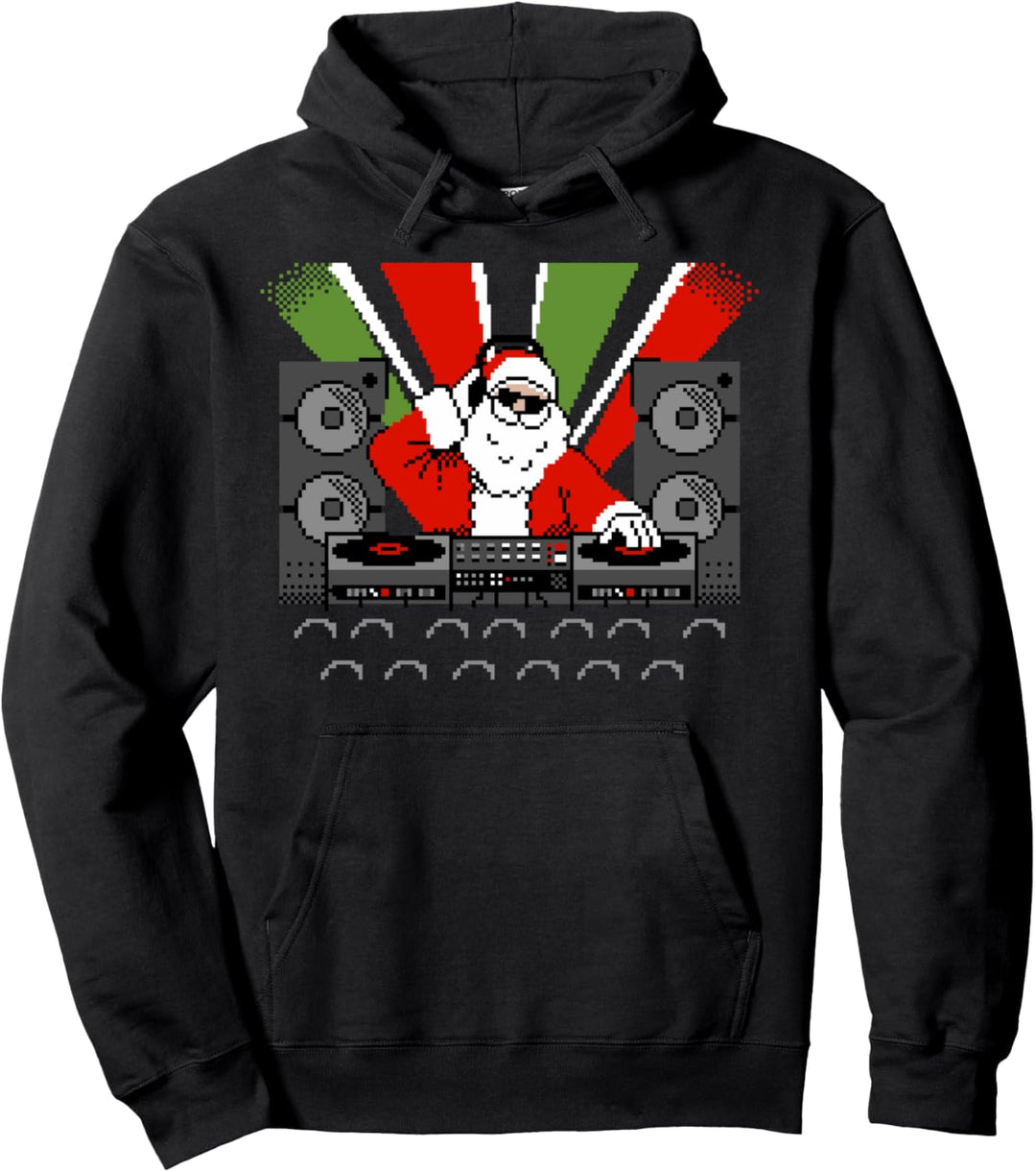 DJ Santa Claus Christmas Pullover Hoodie