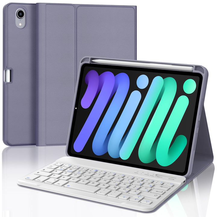 IVEOPPE Tastatur für iPad mini 7 (A17 pro) 2024 / Mini 6 2021, Hülle mit Tastatu Magnetisch Bluetoot